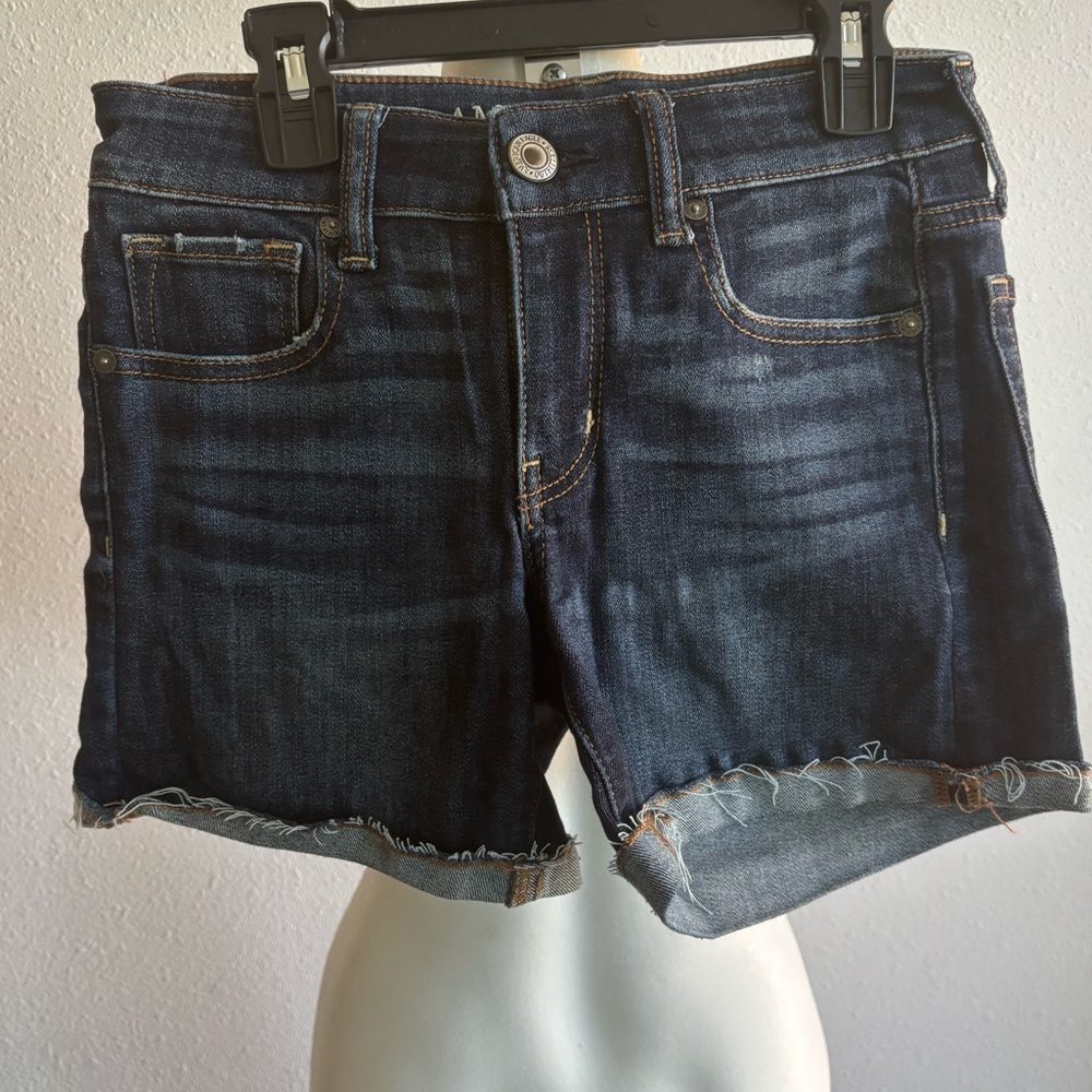 American Eagle Dark Blue Jean Shorts